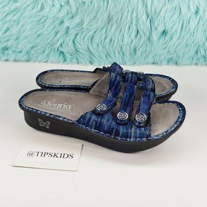 Alegria Fiona Blue 3 Strap Platform Open Toe Sandals Size 38 (U.S. Size 8/8.5)